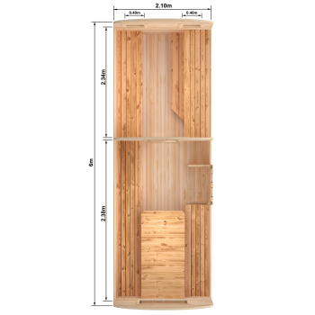 Fasssauna / Gartensauna / Banja / Quadro 6,0 m mit Vorraum